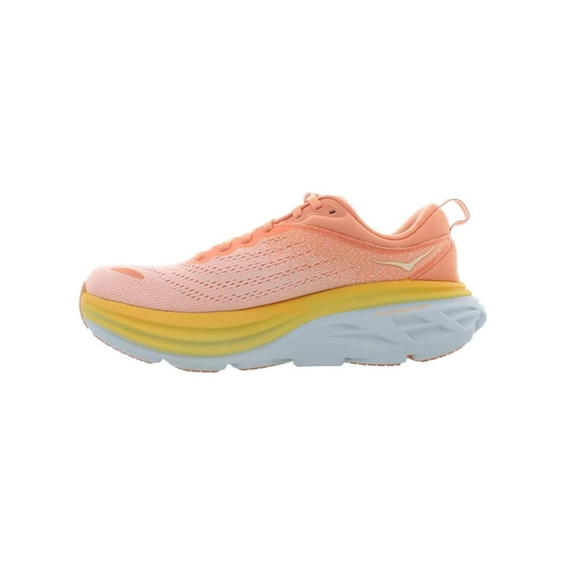 HOKA ONE Bondi 8 Womens Running Shoes - Shell Coral Peach Parfait - 7 ...