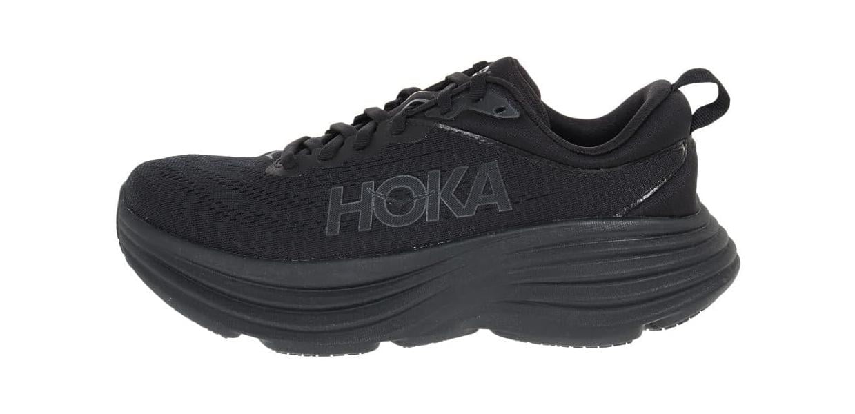 HOKA ONE Bondi 8 Womens Running Shoes - Black - 8.5 - Walmart.com