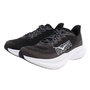 Hoka Womens Mach 6 Sneaker, Black/White, 9.5