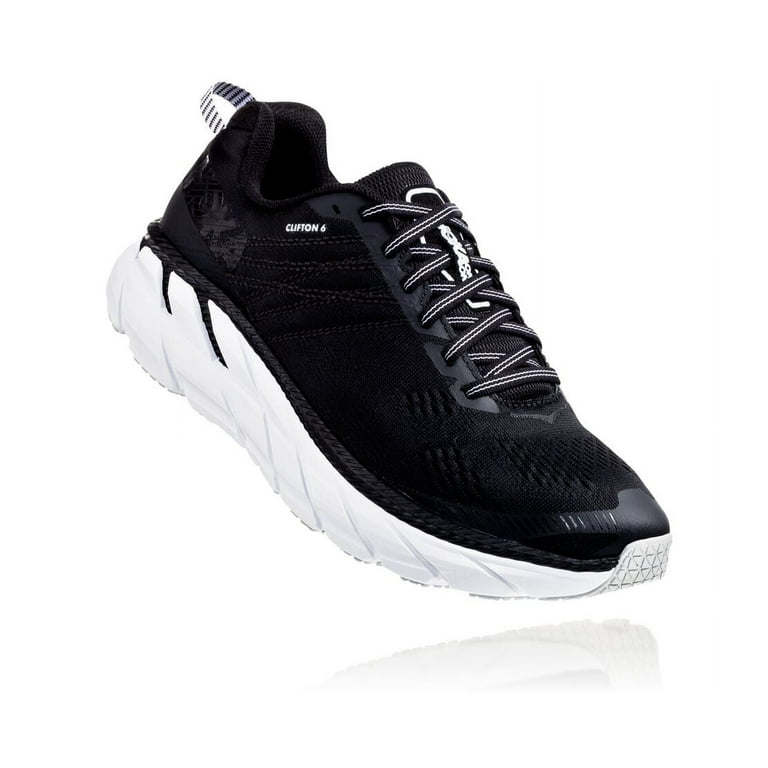 HOKA Men s Clifton 6 Running Shoe in Black White Size 15 Wide