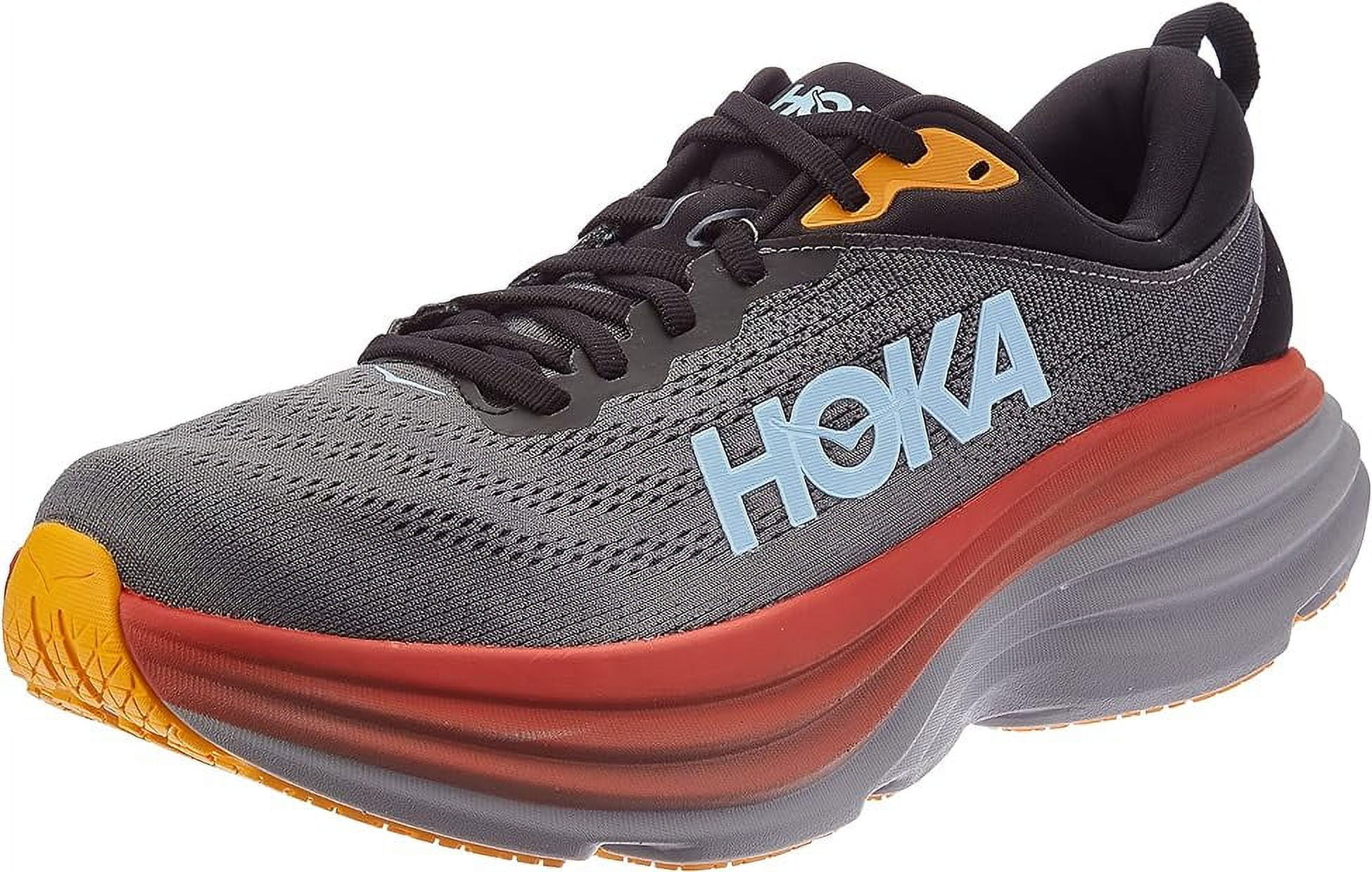 HOKA ONE Bondi 8 Mens Running Shoes - Anthracite/Castlerock - 12.5 ...