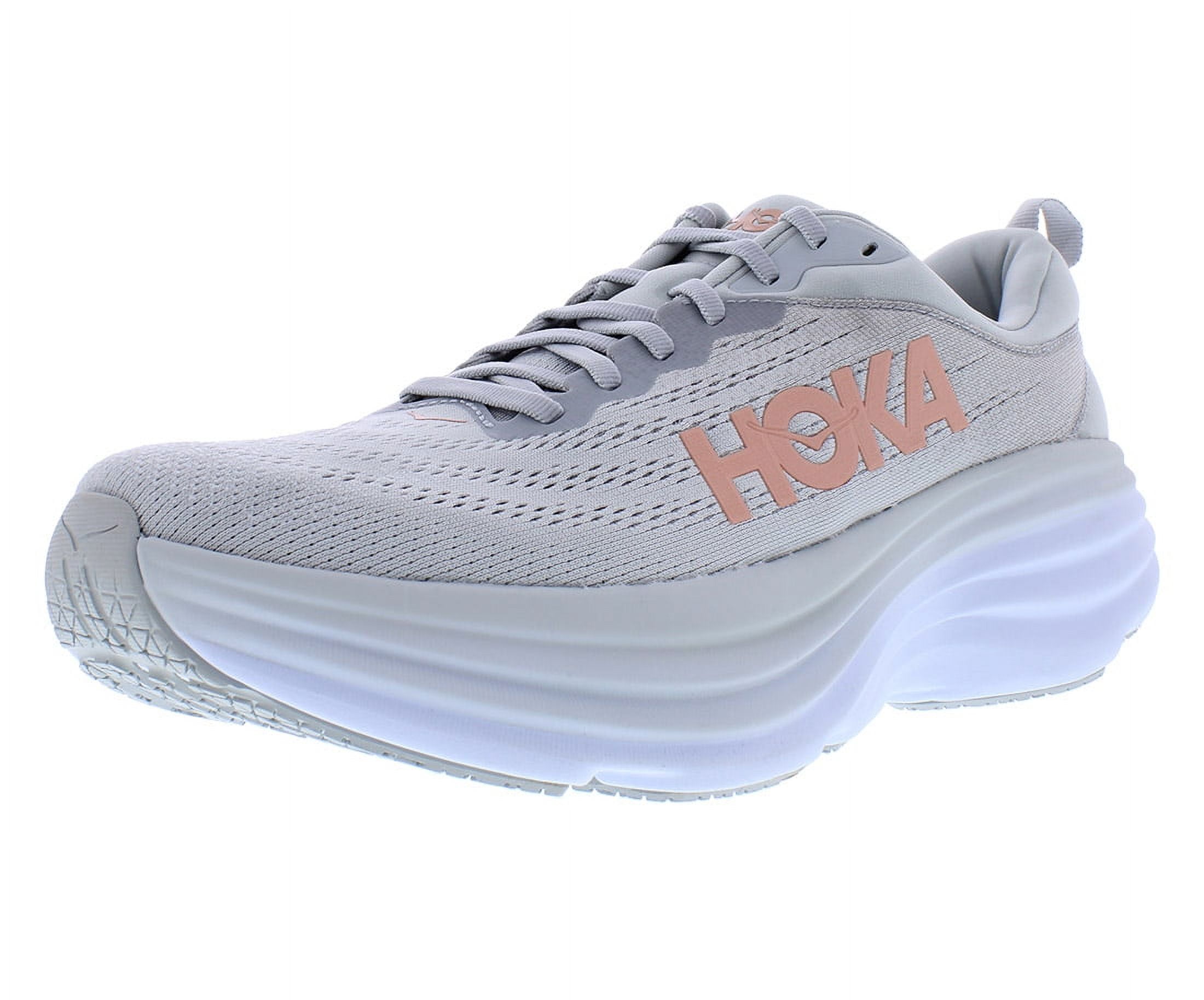 HOKA ONE Bondi 8 Womens Running Shoes - Harbor Mist/Lunar Rock - Picture 11 of 15