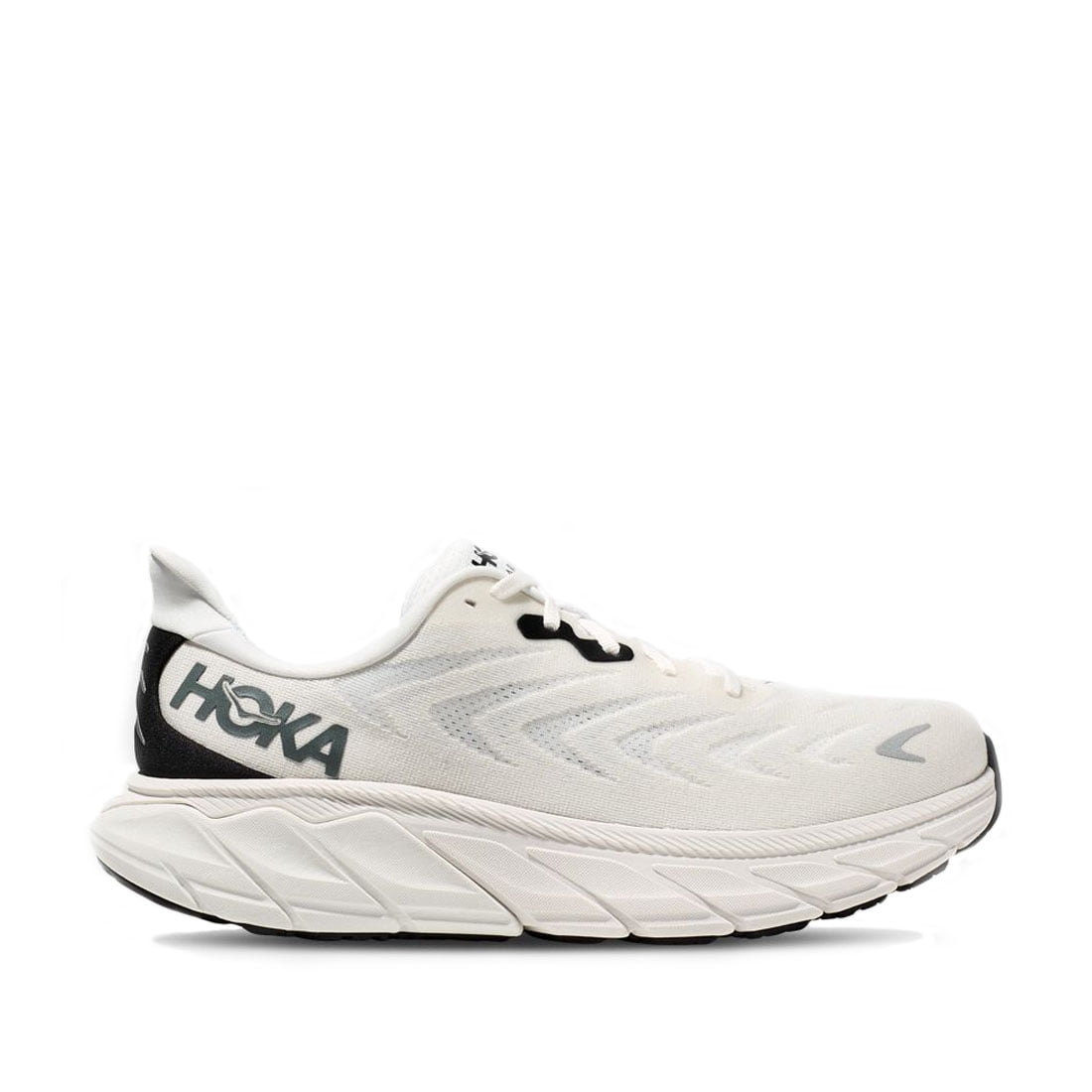 HOKA ONE ONE Arahi 6 Mens Shoes Size 13, Color Blanc De Blanc/Steel Wool
