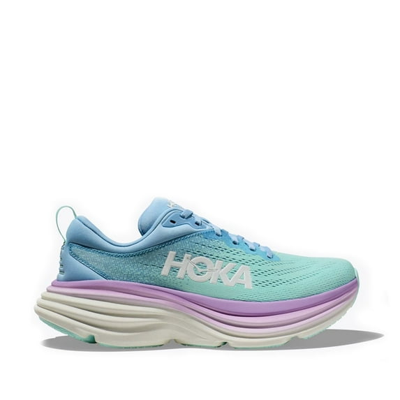 HOKA ONE ONE Bondi 8 Womens Shoes Size 7.5, Color: Airy Blue/Sunlit Ocean