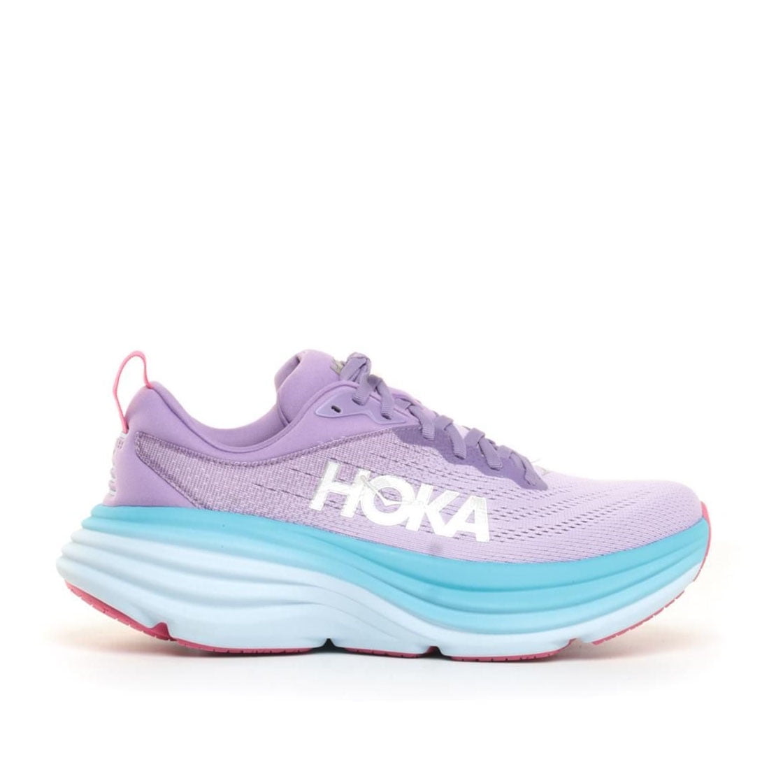 HOKA ONE ONE Bondi 8 Womens Shoes Size 7, Color Chalk Violet/Pastel