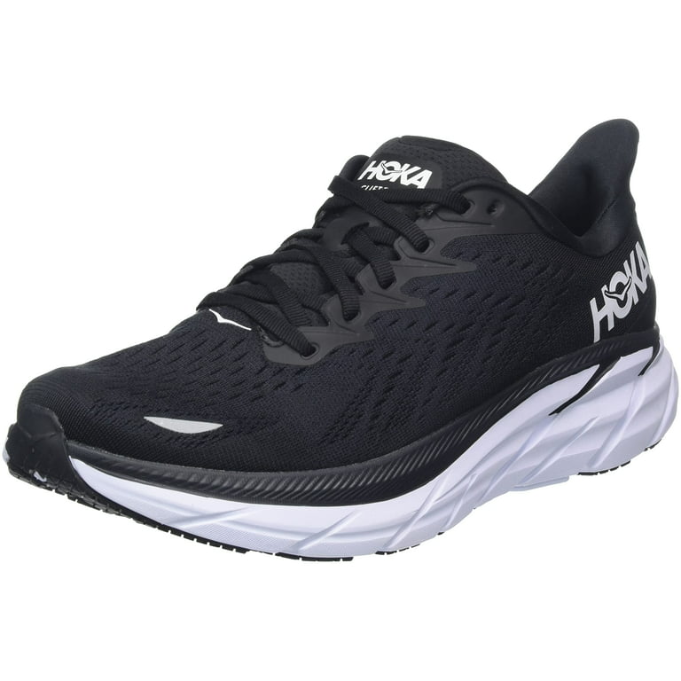 HOKA ONE ONE Clifton 8 Mens Shoes Size 12, Color: Black/White