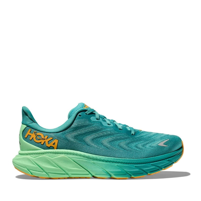 HOKA ONE ONE Mens Arahi 6 Textile Ocean Mist Lime Glow Trainers 9.5 US Walmart