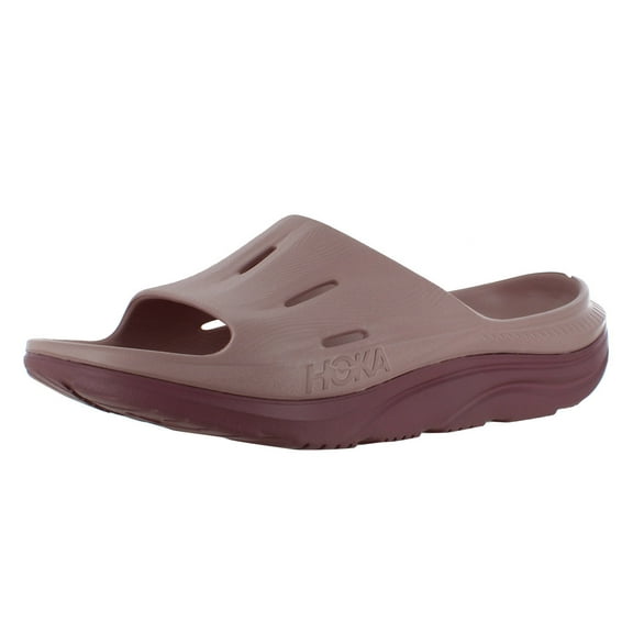 HOKA Ora Recovery Slide 3 Unisex Shoes Size 12, Color: Peach Whip/Mistful Mauve