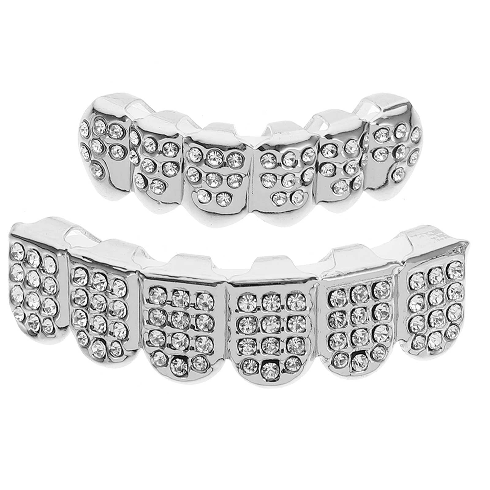 HOKARUA 1 Set of Hip Hop Teeth Grills Novelty Braces for Teeth Metal