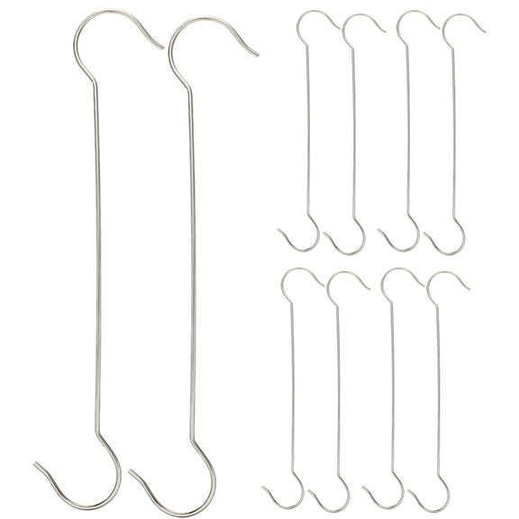 HOKARUA 10Pcs S Shaped Hook Heavy Duty Planter Hooks Bird Feeder Hook Tree Branch Hanging Hooks