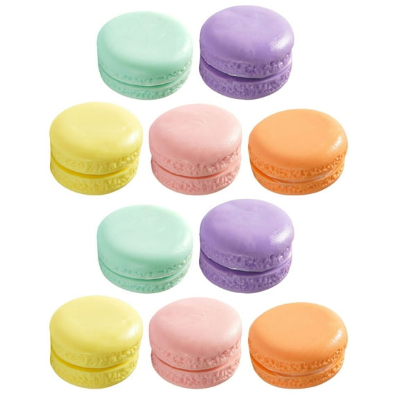 HOKARUA 10pcs Artificial Macaron Models Simulated Colorful Macaron Model Showcase Desserts Props