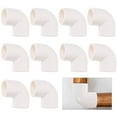 thumbnail image 1 of PVC Pipe Fitting Connector for Water Pipe Beige Color 10 Pieces Fits 1/2 Inch, 1 of 7