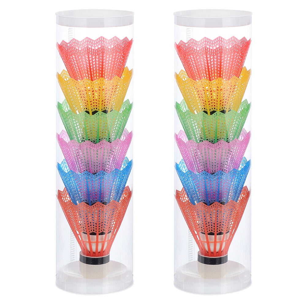 HOKARUA 12Pcs Plastic Badminton Sports Shuttlecocks Badminton Birdies (Random Color)