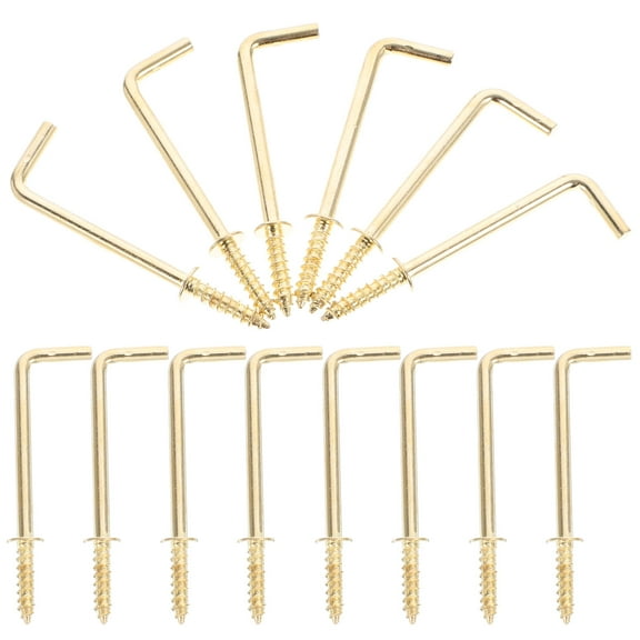 HOKARUA 20Pcs L-shaped Screw Self-tapping Screws Picture Frame Hanging Screw Hooks Metal Screws
