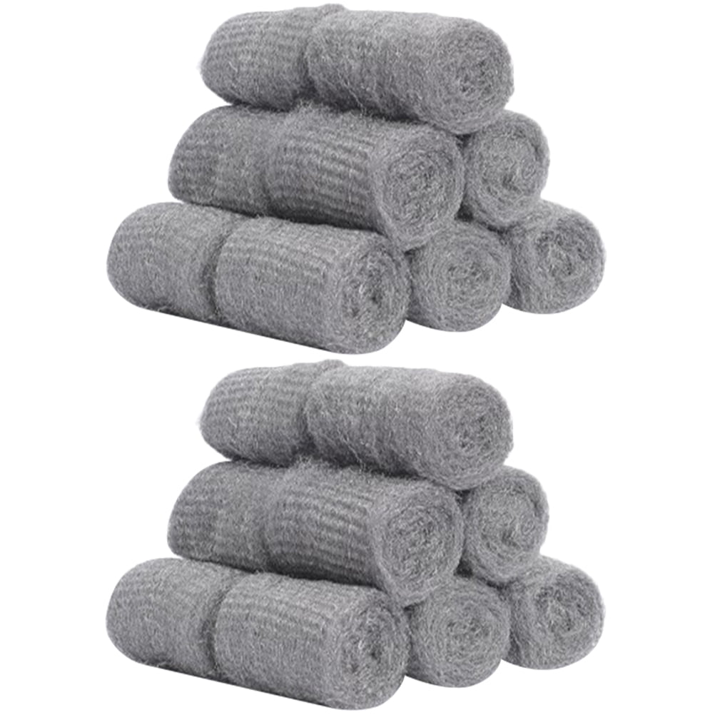 HOKARUA 24pcs Steel Wool Pads Gaps Blockers Ovens Scrubbers Steel Wool
