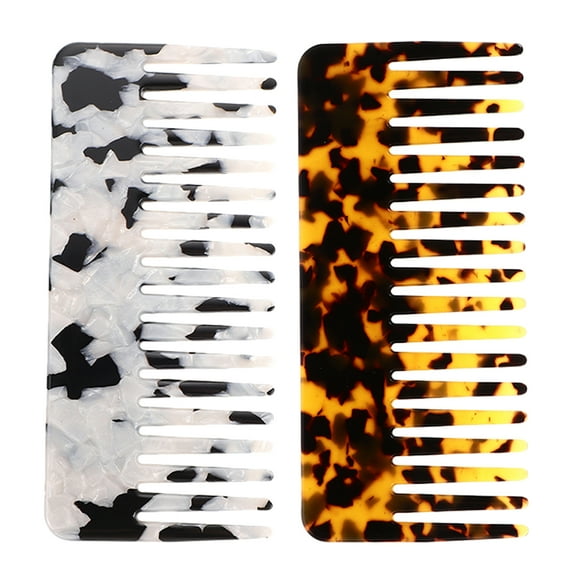 HOKARUA 2pcs Curly Hair Comb Wet Comb Detangling Hair Comb Shower Comb Styling Comb Curl Comb