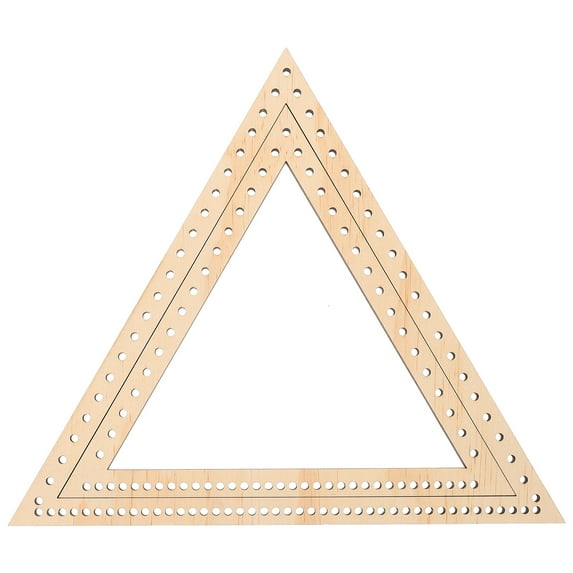 Minkissy 2-Pack Wooden Triangle Knitting Frames for Yarn Crafts, Wall Tapestry, Weaving and Needlework Projects