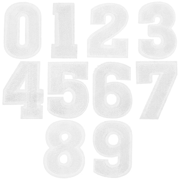 HOKARUA 3 Sets Iron- Number Patches 0-9 Decorative Repair Patches for Clothing, Jackets, Jeans, and Accessories