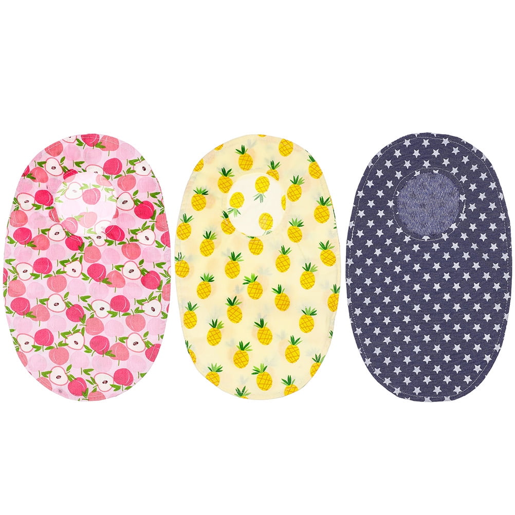 HOKARUA 3Pcs Decorative Ostomy Bag Covers Universal Protective