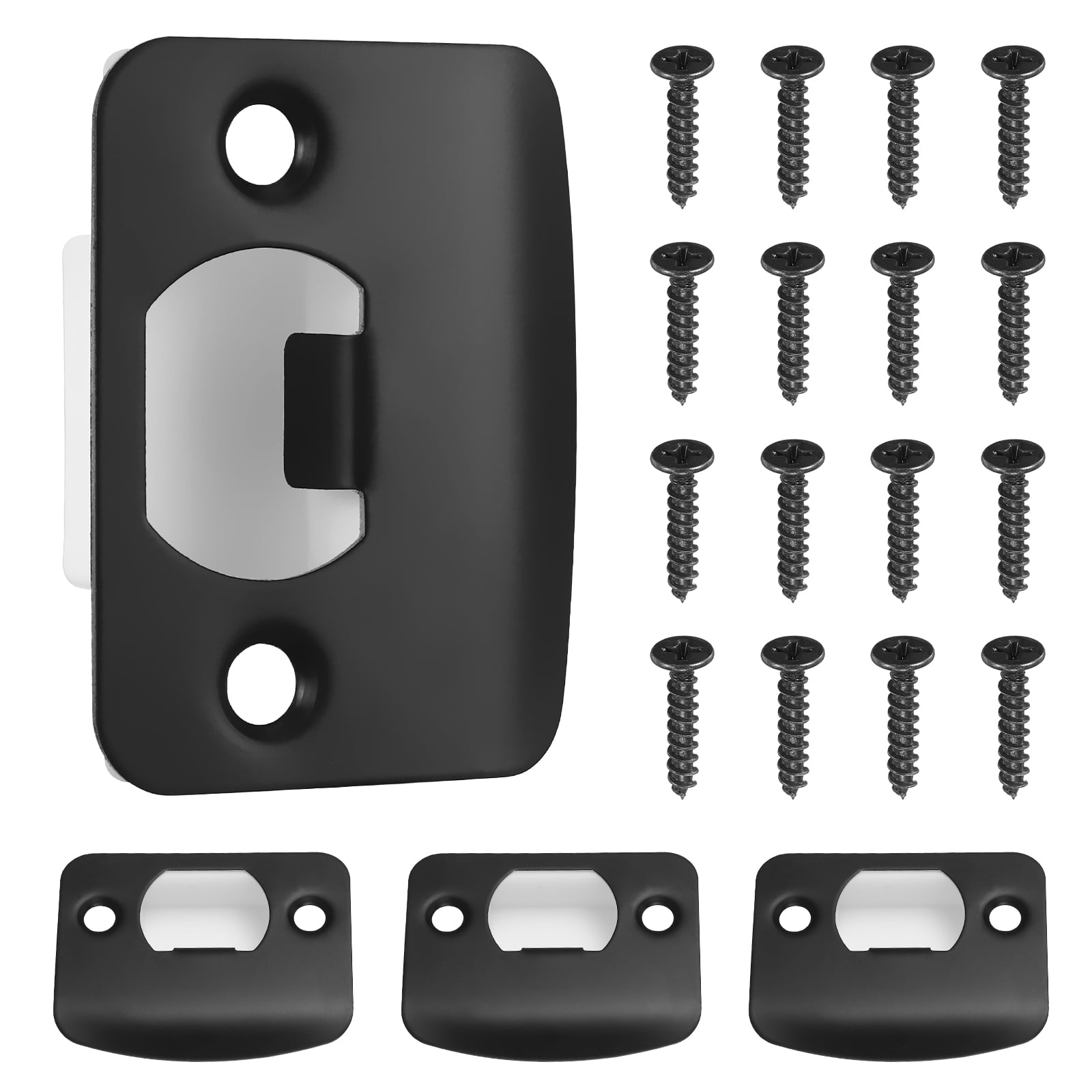 HOKARUA 4pcs Corner Deadbolt Strike Door Strike Plate Metal Deadbolt