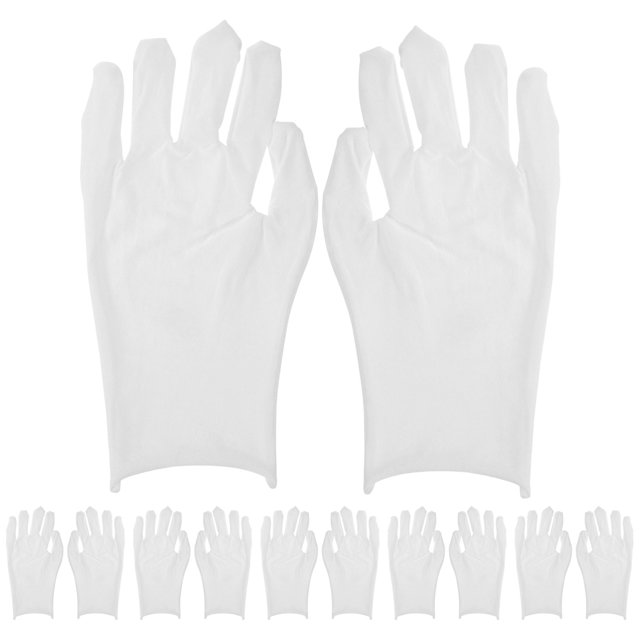 HOKARUA 6 Pairs Jewelry Inspection Gloves Mens Work Gloves Cotton