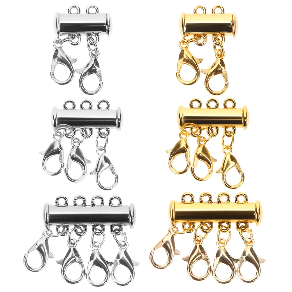 HOKARUA 6Pcs Layered Necklace Clasp Layered Necklace Clasp
