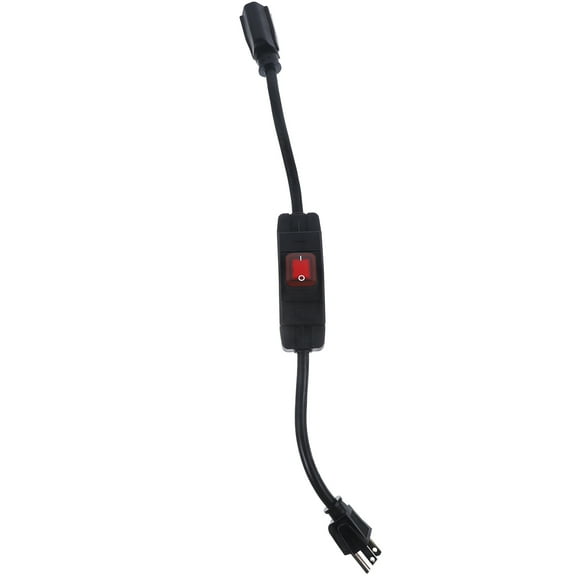 TABLZONE Durable Extension Cord with One Button Control for Indoor and Outdoor Use Black 7.8 Feet