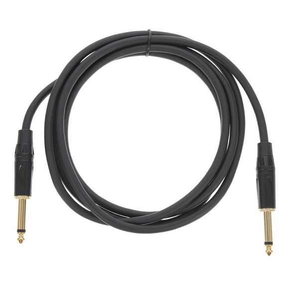 HOKARUA Male to Male Microphone Audio Cable 6.35mm Audio Cable for Electric Guitar Black