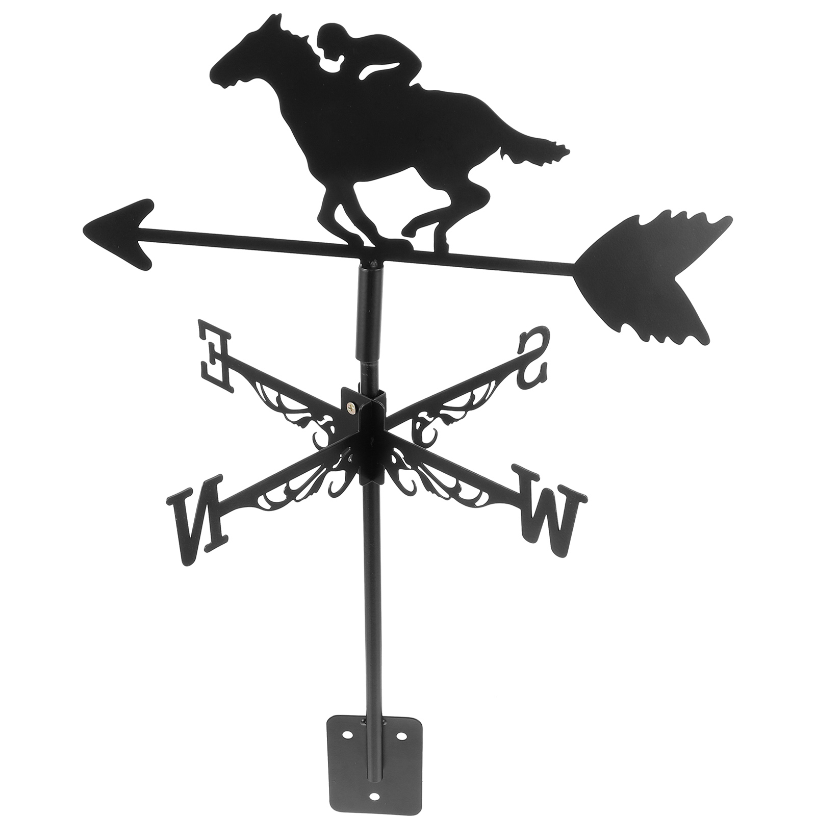 HOKARUA Wind Vane Weathervane Ornament Retro Metal Weather Vane Wind Measuring Tool for Yard