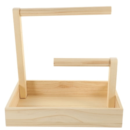 HOKARUA Wood Jewelry Stand Wooden Jewelry Display Stand Desktop Key Holder With Tray