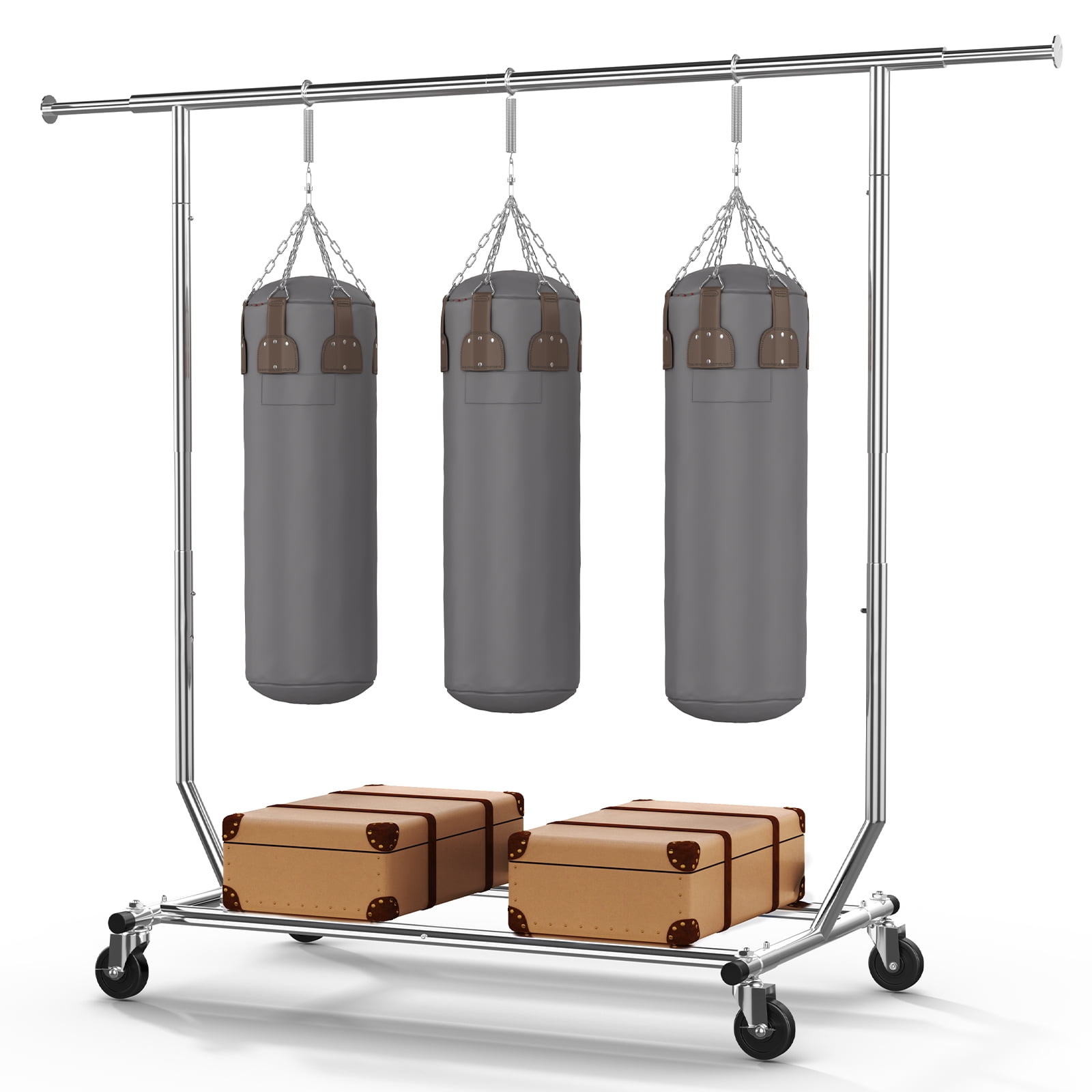 HOKEEPER 250 Lbs Heavy Duty Commercial Garment Rack, Movable Metal ...