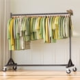 thumbnail image 1 of HOKEEPER 400LBS Commercial Z Base Garment Rack Heavy Duty Clothing Rack Height Adjustable Rolling Clothes Rack for Hanging Clothes Racks on Wheels Portable Z Rack Black, 1 of 7