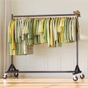 HOKEEPER 400LBS Commercial Z Base Garment Rack Heavy Duty Clothing Rack Height Adjustable Rolling Clothes Rack for Hanging Clothes Racks on Wheels Portable Z Rack Black