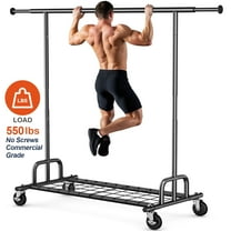 HOKEEPER 550 lbs Heavy Duty Commercial Grade Garment Rack Portable Freestanding Modern Clothes Rack, Black