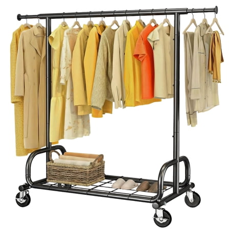 Roller Rack Small HOKEEPER 400 lbs Commercial Grade Heavy Duty Clothing Rack Collapsible ...