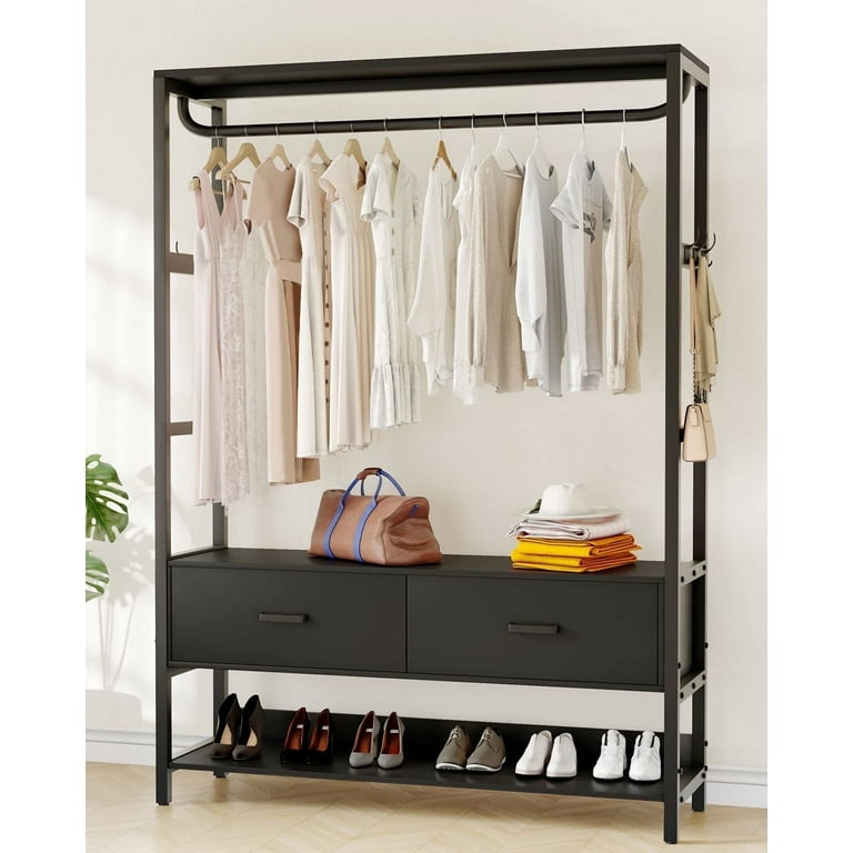 HOKEEPER 520lbs Heavy Duty Closet Organizer with Drawers, Shelves