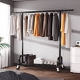 thumbnail image 1 of HOKEEPER Heavy Duty 450 lbs Capacity Clothing Rack with Shelves, Garment Rack, Adjustable Rolling Commercial Grade Clothes Rack (50-75" Length, 64-68" Height) with Storage Shelf Black, 1 of 8