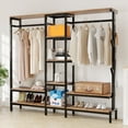 thumbnail image 1 of HOKEEPER Heavy Duty Extra Large Freestanding Closet Organizers and Storage with Coat Rack Metal Wardrobe Closet Clothing Rack for Hanging Clothes Rack with Storage Shelves Garment Rack for Bedroom, 1 of 8