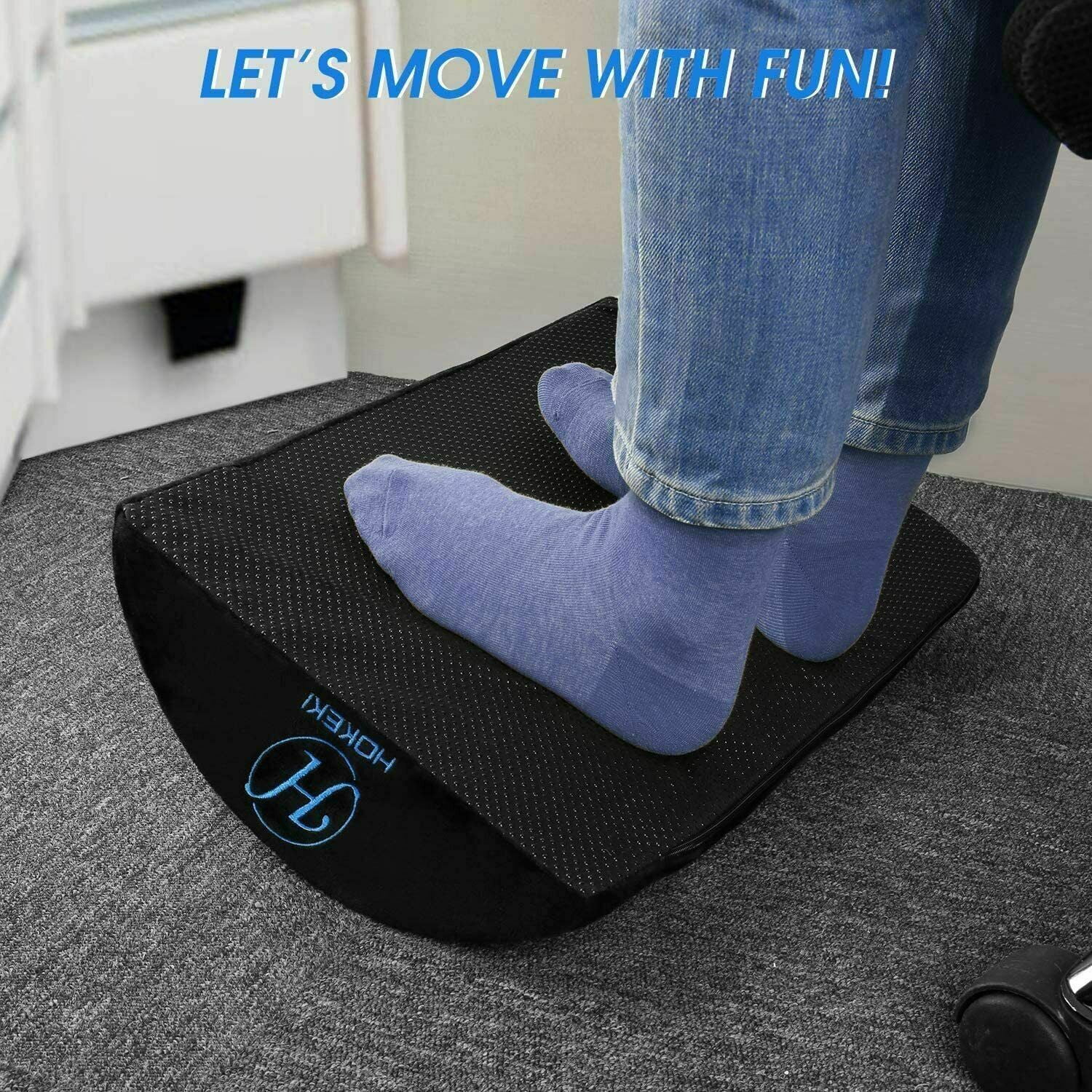 Everlasting Comfort Foot Rest for Under Desk - Kick Up Your Feet, Improve Circulation - Work from Home Memory Foam Footrest Pillow - Foot Stool for