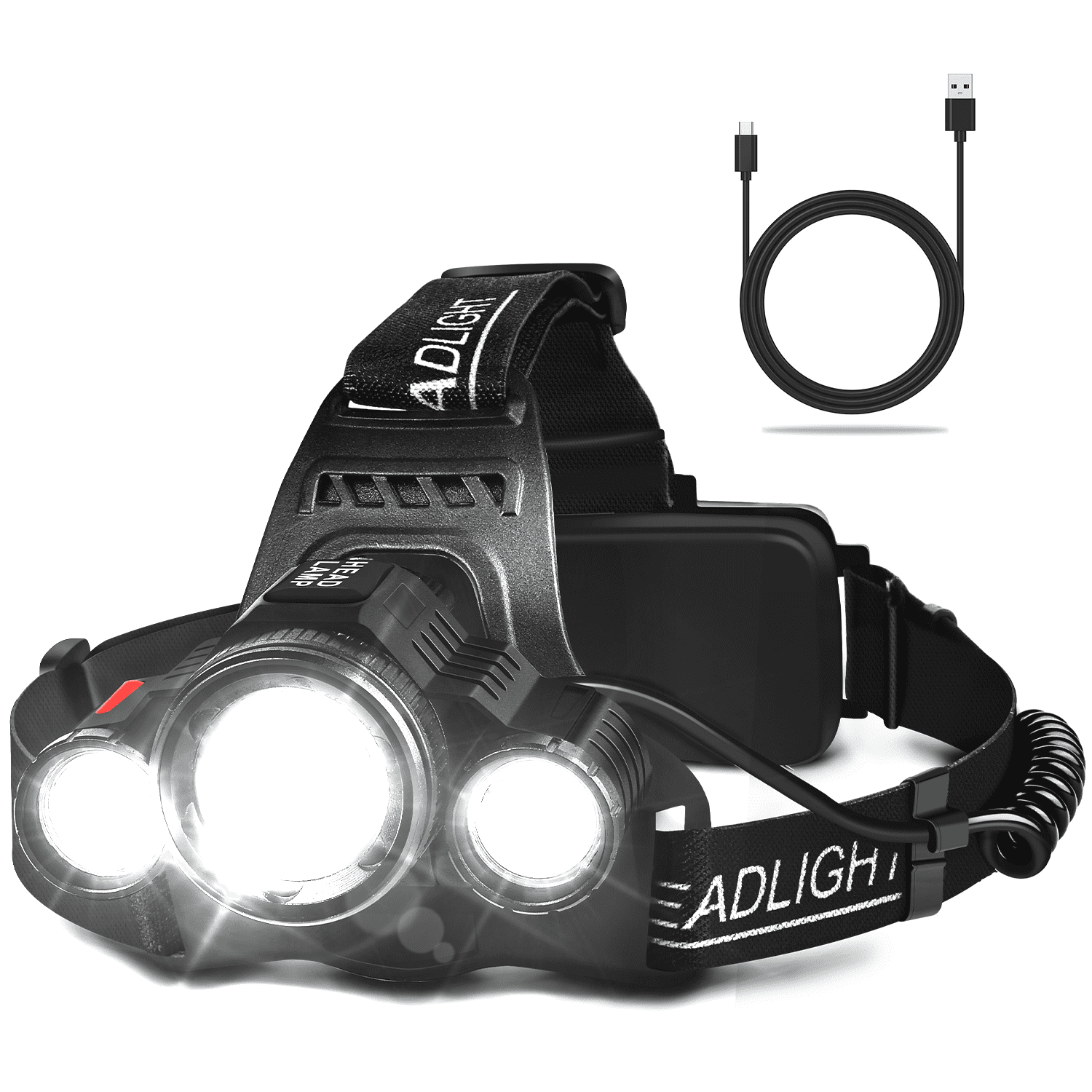 HOKOILN Rechargeable Headlamp High Lumen, Waterproof, Adjustable for