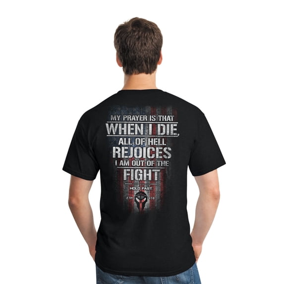 HOLD FAST Mens Short Sleeve Casual T-Shirt, CS Lewis, Black, SM