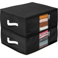 thumbnail image 1 of Hold N' Storage Clothes Storage Bag Organizer with Cedar Insert to Protect from Moth - Set of 2, Black, 1 of 9