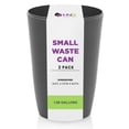 thumbnail image 1 of HOLD N’ STORAGE Set of 2 Small Trash Can with Open Top for Compact and Tight Spaces – 1.58 Gallon Capacity, Gray, 1 of 9