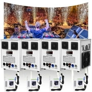 4Pack Cold Spark Machine DMX Firework Machine 3-16ft Adjustable for Wedding Stage Party DJ Disco,White