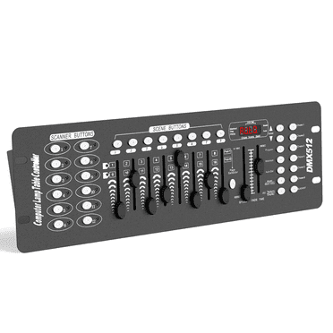JAJALUYA DMX Controller 192 Channel for DJ Lights and Moving Head Stage Lights, Black