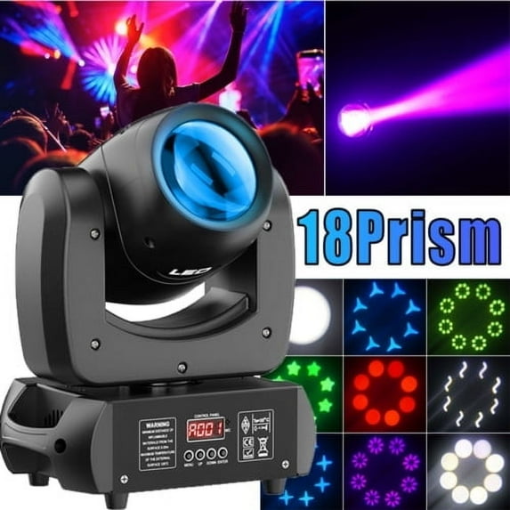 HOLDLAMP LED Mountable indoor 18 Prism Gobo Moving Head Light, Black
