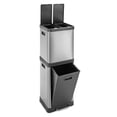 thumbnail image 1 of HOLDN’ STORAGE 36L Triple-Compartment Trash & Recycling Bin for Kitchen, Multi-Access Opening, Odor Control, Stainless Steel, 3 Trash Bag Rolls Included, 1 of 7