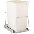 thumbnail image 1 of Pull-Out Cabinet Trash Can Organizer, Fits 9 Gal / 35 Qt Bins, Heavy-Duty Chrome Frame, Soft-Close Slide, Adaptable Mounting Options, Fits 12”+ Cabinet Opening, Bin Not Included, 1 of 6