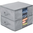 thumbnail image 1 of Hold N' Storage Clothes Storage Bag Organizer with Cedar Insert to Protect from Moth - Set of 2, Gray, 1 of 9