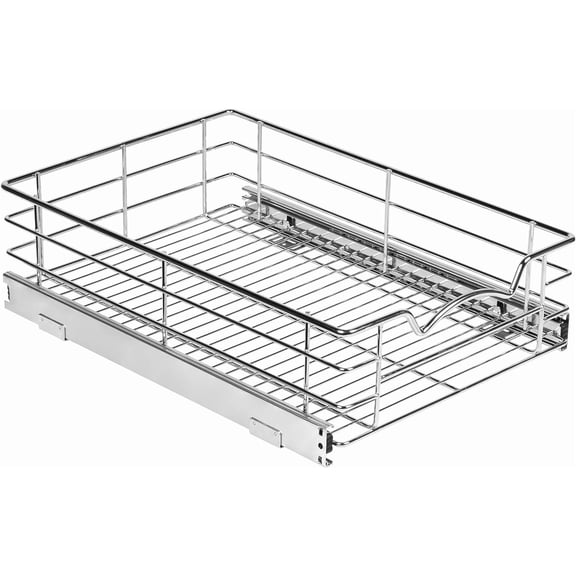 HOLDN' STORAGE Pull-Out Cabinet Organizer, Slide Out Drawer for Kitchen Cabinets & Pantry, Under Sink Storage, Heavy-Duty, 14"W x 21"D